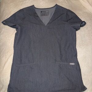 Figs Charcoal V-Neck Scrub Top two pairs of pants